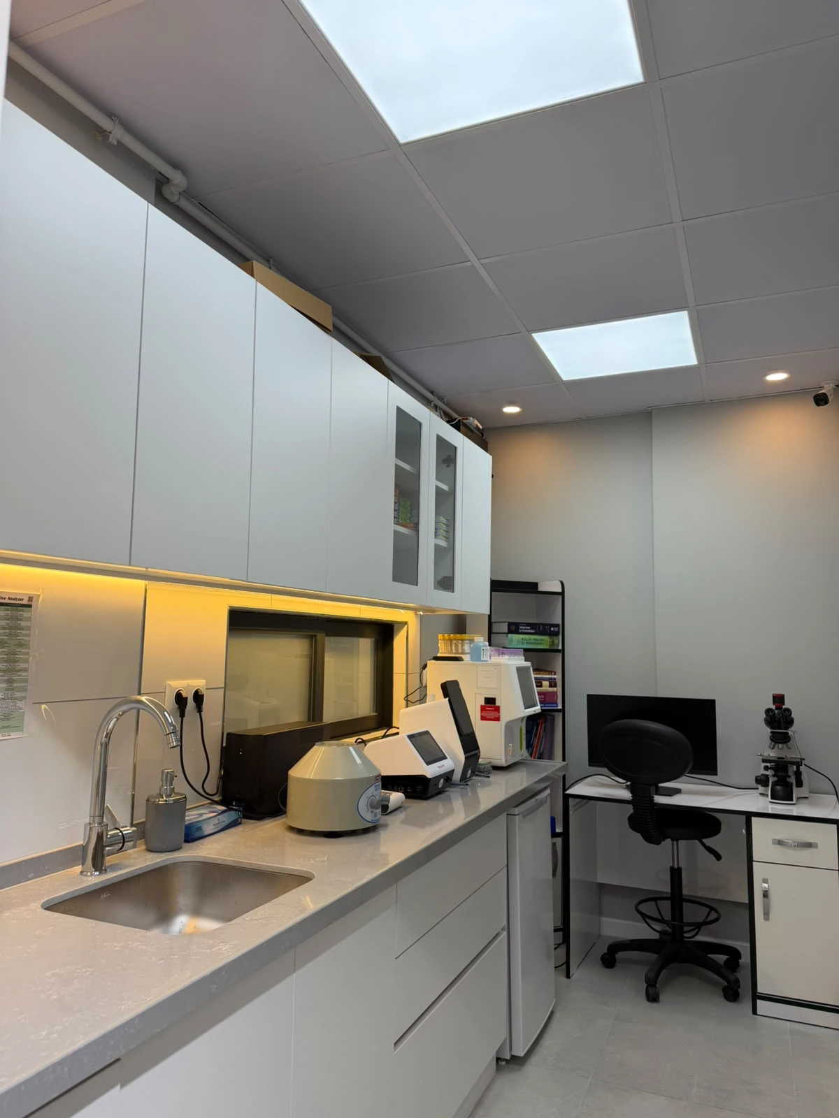 Klinik laboratuvar tezgahı ve analiz cihazları